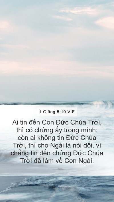 1 Giăng 5:10 VIE Bible Verse Image