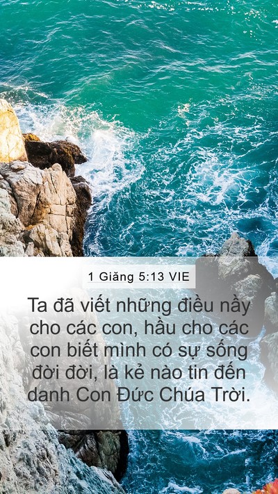1 Giăng 5:13 VIE Bible Verse Image