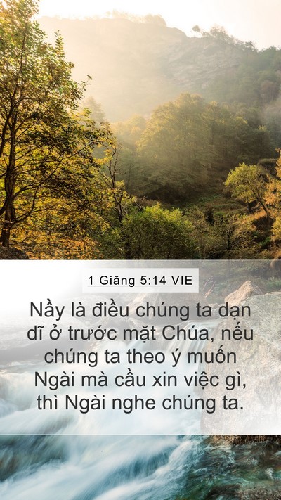 1 Giăng 5:14 VIE Bible Verse Image