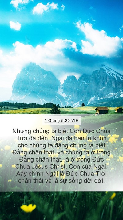 1 Giăng 5:20 VIE Mobile Phone Wallpaper - Nhưng chúng ta biết Con Đức Chúa Trời - Mobile Bible Verse Wallpaper