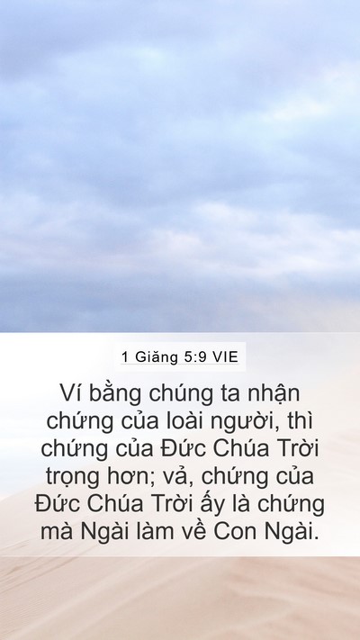 1 Giăng 5:9 VIE Bible Verse Image