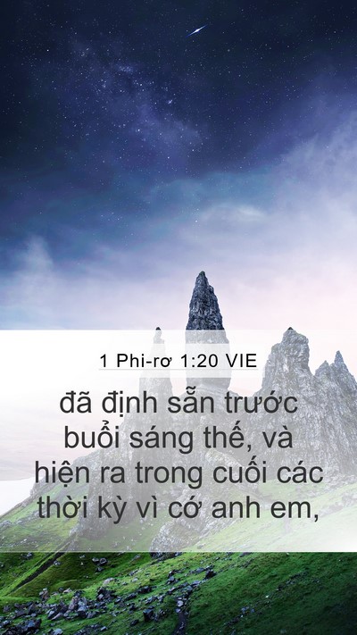 1 Phi-rơ 1:20 VIE Bible Verse Image