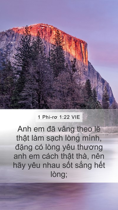 1 Phi-rơ 1:22 VIE Bible Verse Image