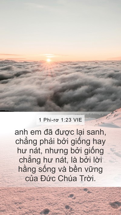 1 Phi-rơ 1:23 VIE Bible Verse Image
