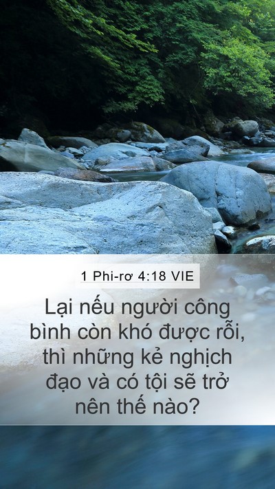 1 Phi-rơ 4:18 VIE Bible Verse Image