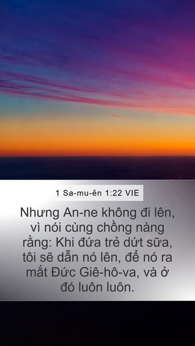 1 Sa-mu-ên 1:22 VIE Bible Verse Image