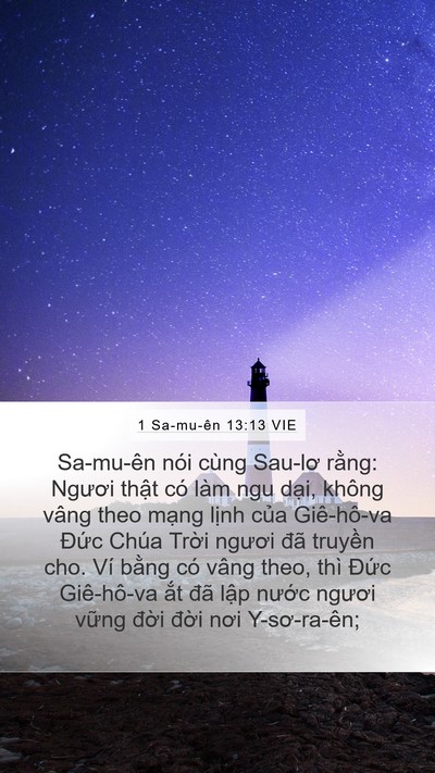 1 Sa-mu-ên 13:13 VIE Bible Verse Image