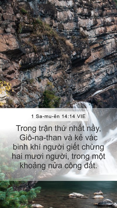 1 Sa-mu-ên 14:14 VIE Bible Verse Image