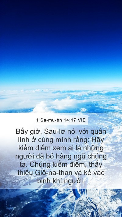 1 Sa-mu-ên 14:17 VIE Mobile Phone Wallpaper - Bấy giờ, Sau-lơ nói với quân lính ở - Mobile Bible Verse Wallpaper