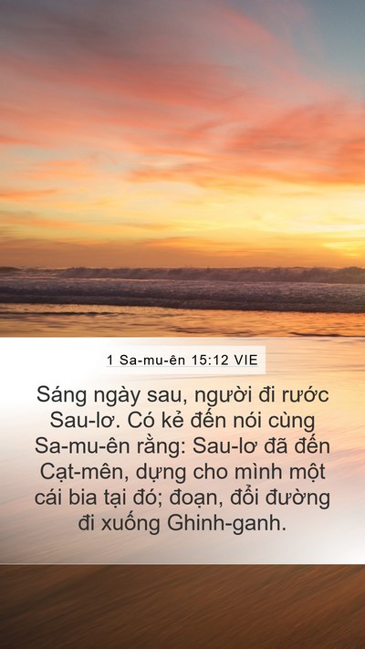1 Sa-mu-ên 15:12 VIE Bible Verse Image