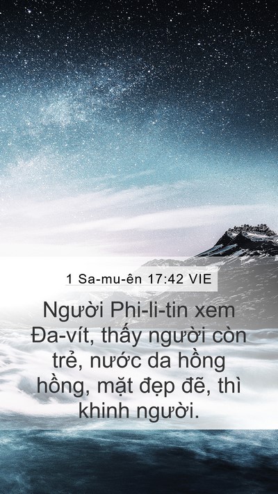 1 Sa-mu-ên 17:42 VIE Bible Verse Image