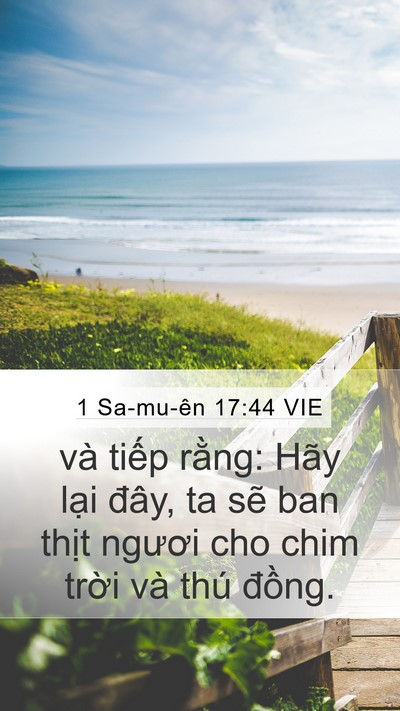 1 Sa-mu-ên 17:44 VIE Bible Verse Image