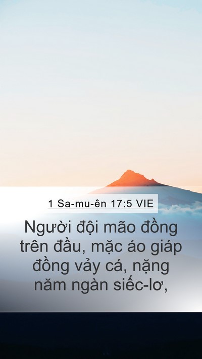 1 Sa-mu-ên 17:5 VIE Mobile Phone Wallpaper - Người đội mão đồng trên đầu, mặc - Mobile Bible Verse Wallpaper