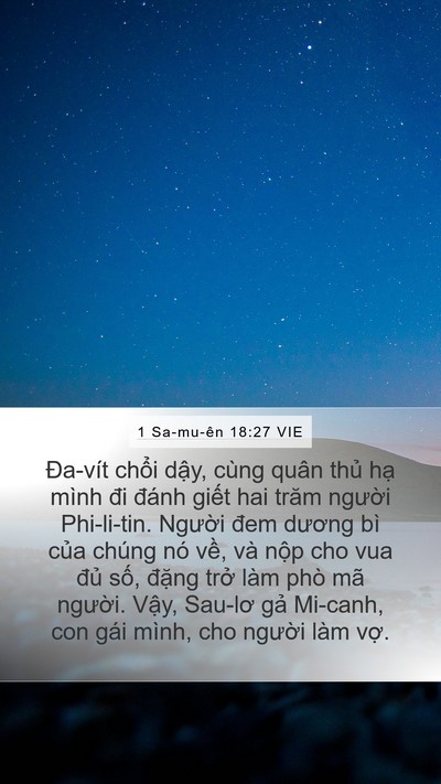 1 Sa-mu-ên 18:27 VIE Bible Verse Image