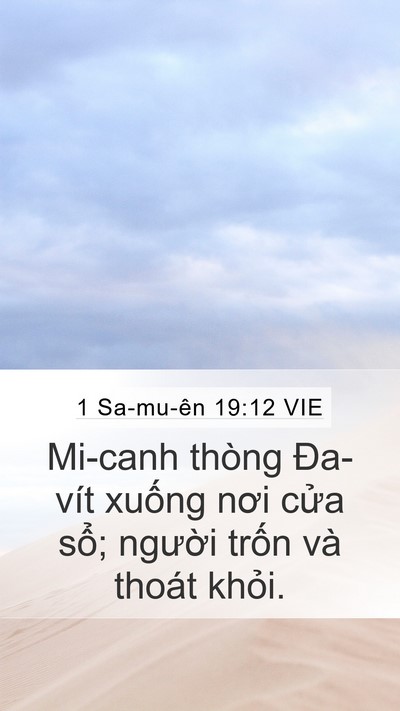 1 Sa-mu-ên 19:12 VIE Bible Verse Image