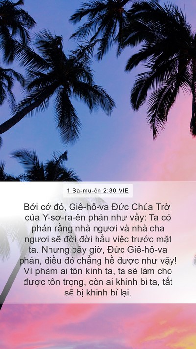 1 Sa-mu-ên 2:30 VIE Bible Verse Image