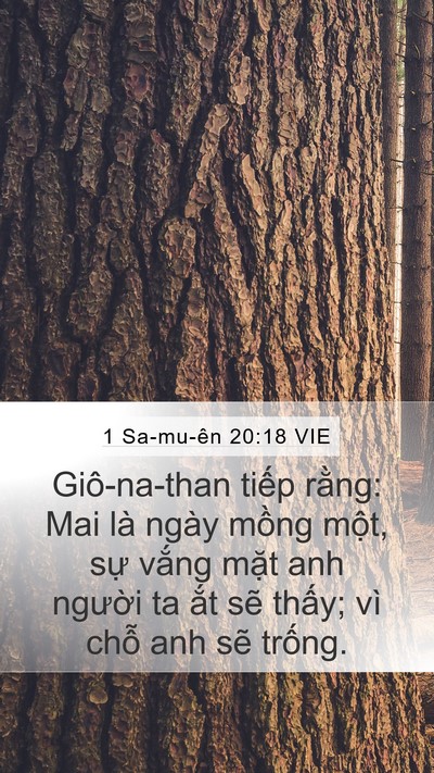 1 Sa-mu-ên 20:18 VIE Mobile Phone Wallpaper - Giô-na-than tiếp rằng: Mai là ngày mồng - Mobile Bible Verse Wallpaper