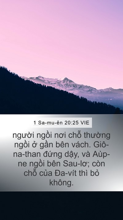 1 Sa-mu-ên 20:25 VIE Bible Verse Image