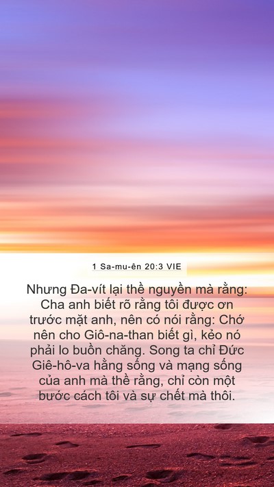 1 Sa-mu-ên 20:3 VIE Bible Verse Image