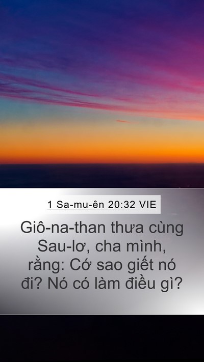 1 Sa-mu-ên 20:32 VIE Bible Verse Image