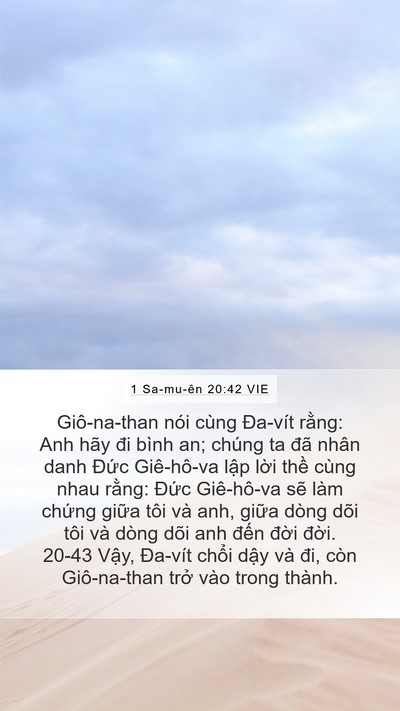 1 Sa-mu-ên 20:42 VIE Bible Verse Image