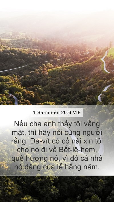 1 Sa-mu-ên 20:6 VIE Bible Verse Image
