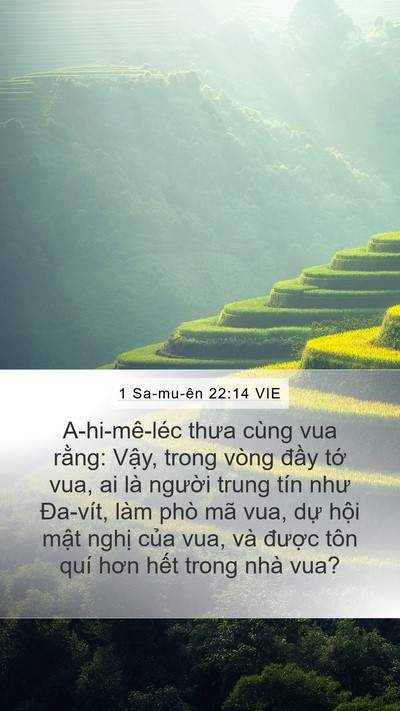 1 Sa-mu-ên 22:14 VIE Bible Verse Image