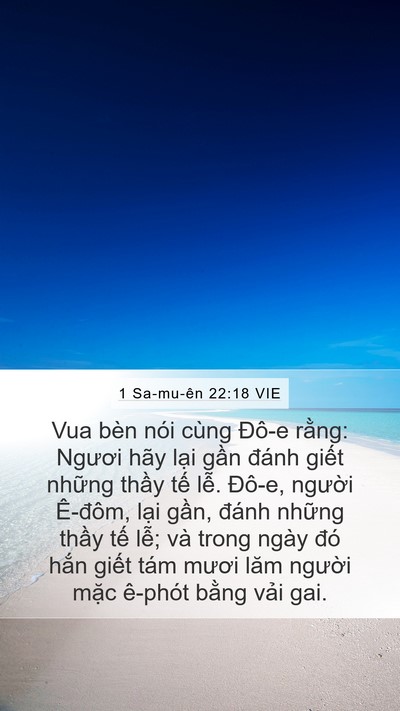 1 Sa-mu-ên 22:18 VIE Bible Verse Image