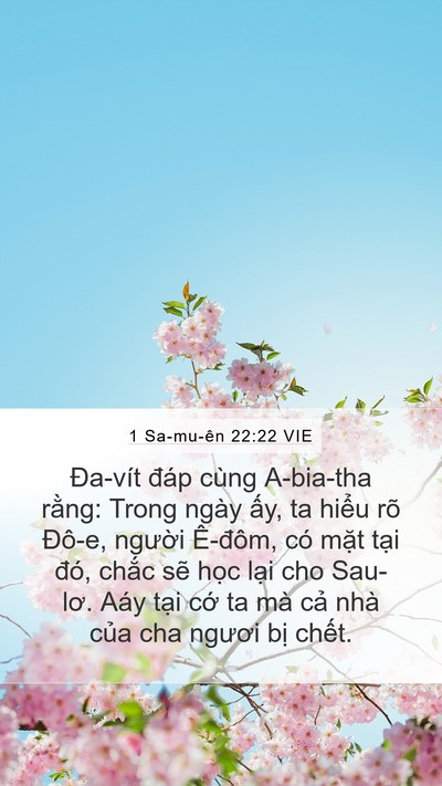 1 Sa-mu-ên 22:22 VIE Bible Verse Image