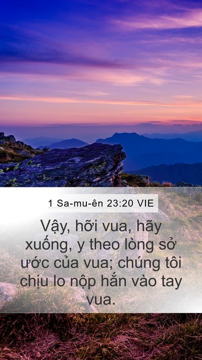 1 Sa-mu-ên 23:20 VIE Bible Verse Image