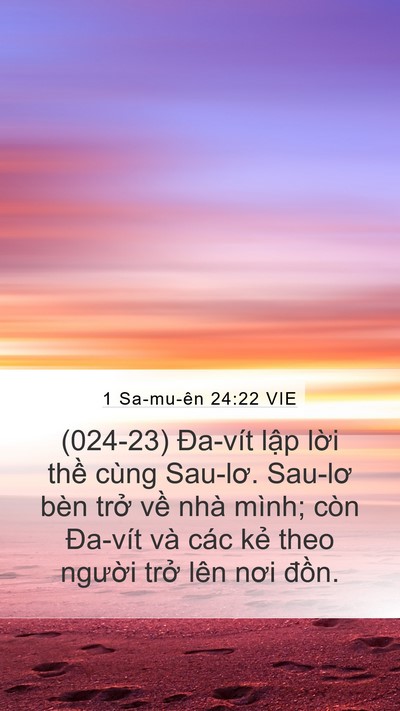 1 Sa-mu-ên 24:22 VIE Bible Verse Image