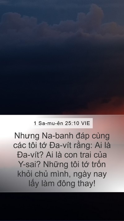 1 Sa-mu-ên 25:10 VIE Bible Verse Image