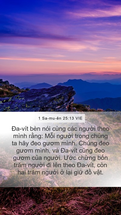1 Sa-mu-ên 25:13 VIE Bible Verse Image
