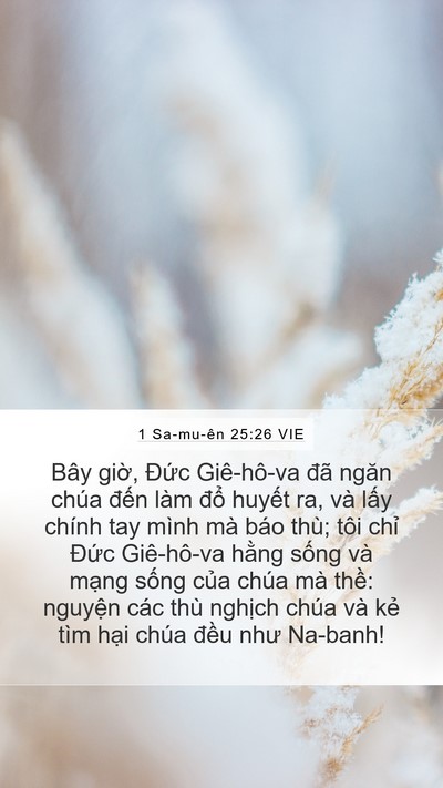 1 Sa-mu-ên 25:26 VIE Bible Verse Image