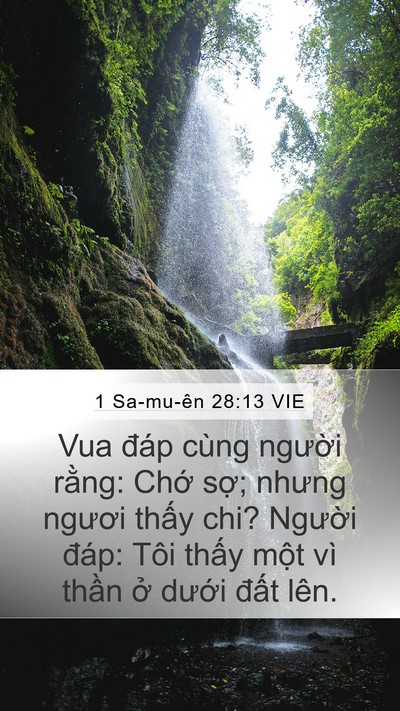 1 Sa-mu-ên 28:13 VIE Bible Verse Image