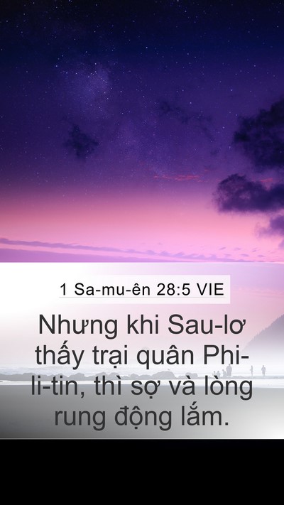 1 Sa-mu-ên 28:5 VIE Mobile Phone Wallpaper - Nhưng khi Sau-lơ thấy trại quân - Mobile Bible Verse Wallpaper