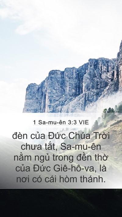 1 Sa-mu-ên 3:3 VIE Mobile Phone Wallpaper - đèn của Đức Chúa Trời chưa tắt, - Mobile Bible Verse Wallpaper
