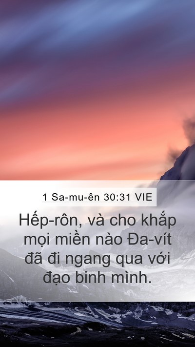 1 Sa-mu-ên 30:31 VIE Bible Verse Image