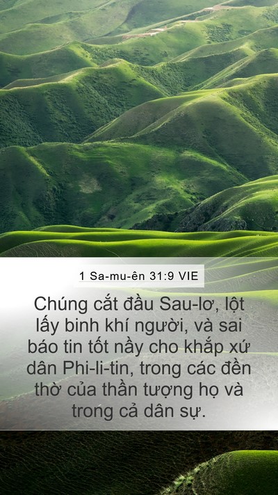 1 Sa-mu-ên 31:9 VIE Bible Verse Image