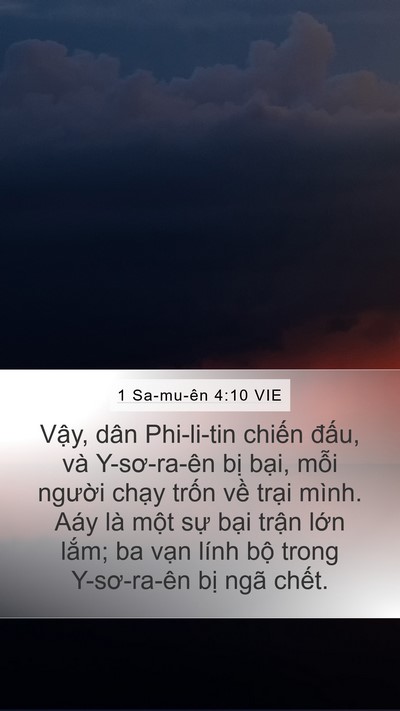 1 Sa-mu-ên 4:10 VIE Bible Verse Image