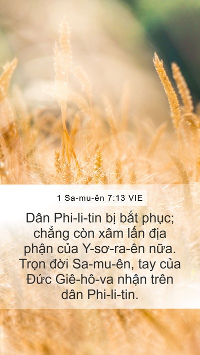 1 Sa-mu-ên 7:13 VIE Bible Verse Image