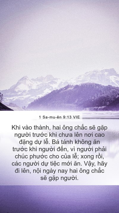 1 Sa-mu-ên 9:13 VIE Bible Verse Image