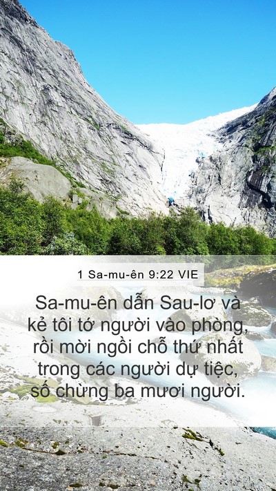 1 Sa-mu-ên 9:22 VIE Mobile Phone Wallpaper - Sa-mu-ên dẫn Sau-lơ và kẻ tôi tớ - Mobile Bible Verse Wallpaper