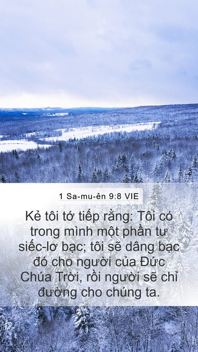 1 Sa-mu-ên 9:8 VIE Mobile Phone Wallpaper - Kẻ tôi tớ tiếp rằng: Tôi có trong - Mobile Bible Verse Wallpaper
