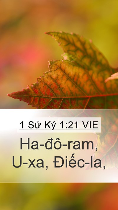1 Sử Ký 1:21 VIE Mobile Phone Wallpaper - Ha-đô-ram, U-xa, - Mobile Bible Verse Wallpaper