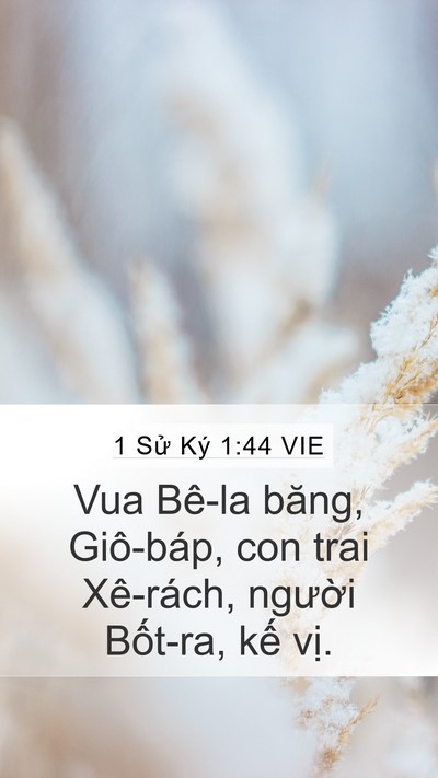 1 Sử Ký 1:44 VIE Mobile Phone Wallpaper - Vua Bê-la băng, Giô-báp, con trai Xê-rách, - Mobile Bible Verse Wallpaper