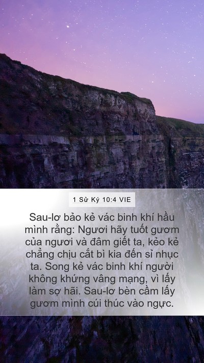 1 Sử Ký 10:4 VIE Bible Verse Image