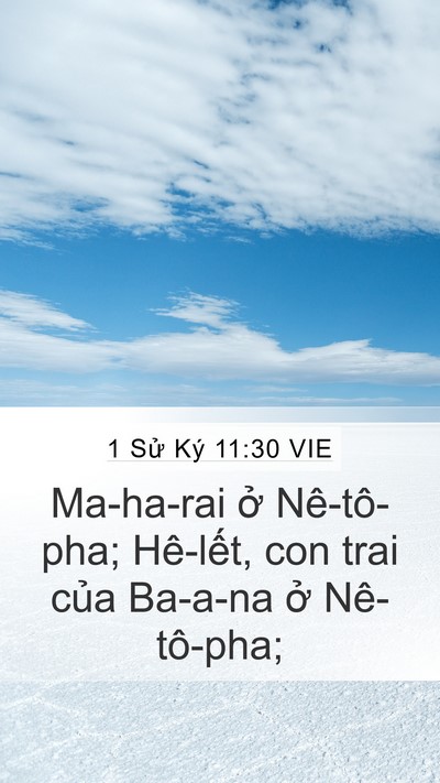 1 Sử Ký 11:30 VIE Bible Verse Image