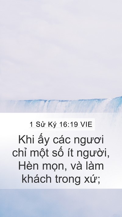 1 Sử Ký 16:19 VIE Bible Verse Image