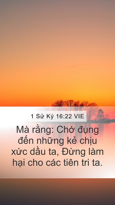 1 Sử Ký 16:22 VIE Bible Verse Image